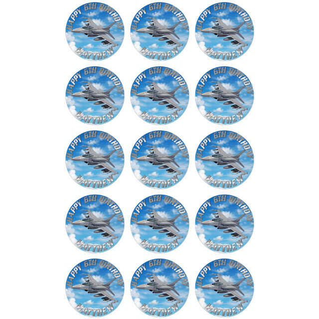 Fighter Jet (Cupcake Toppers)