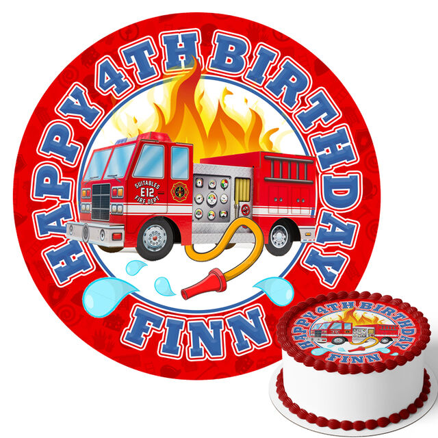 Fireman (Round Cake Topper)