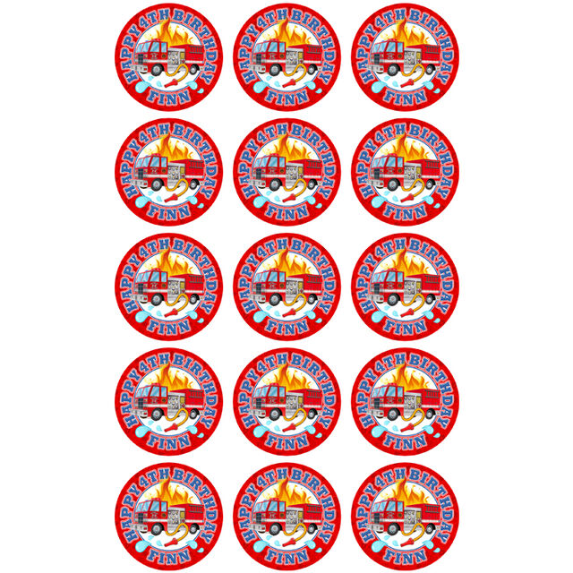 Fireman (Cupcake Toppers)