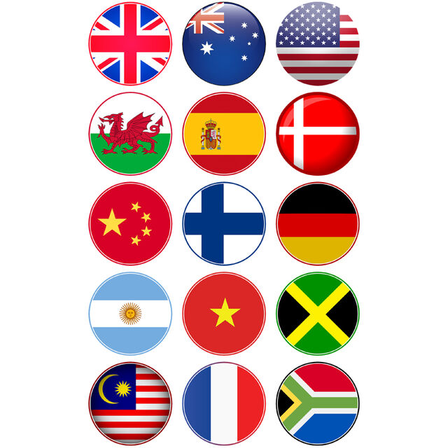 Flags (Cupcake Toppers)