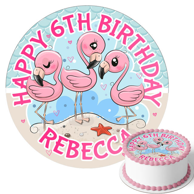 Flamingo (Round Cake Topper)