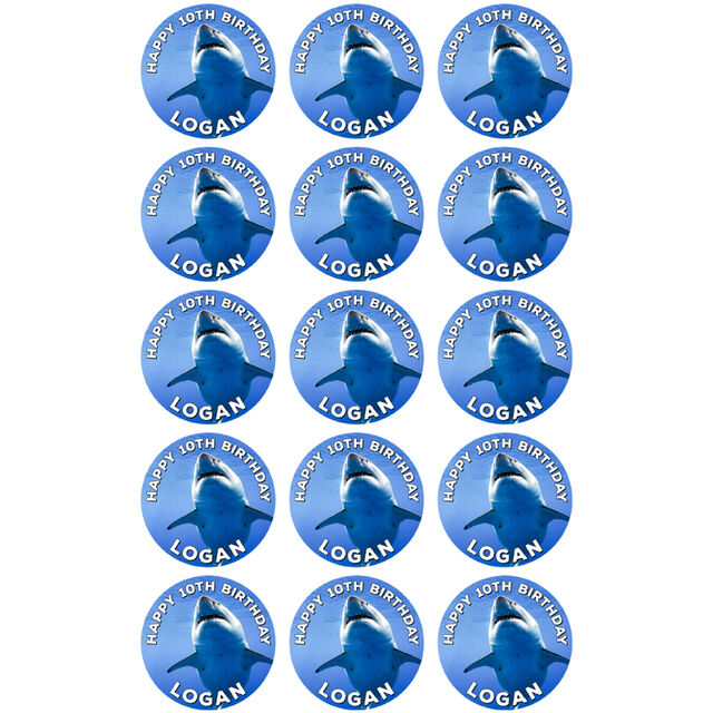 Great White Shark (Cupcake Toppers)