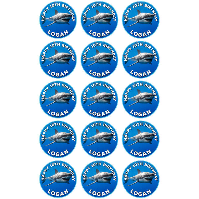 Great White Shark (Cupcake Toppers)
