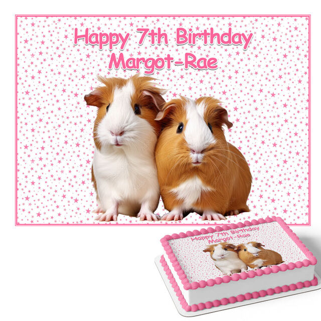 Guinea Pigs (Rectangle Cake Topper)