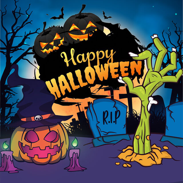 Halloween (Square Cake Topper)