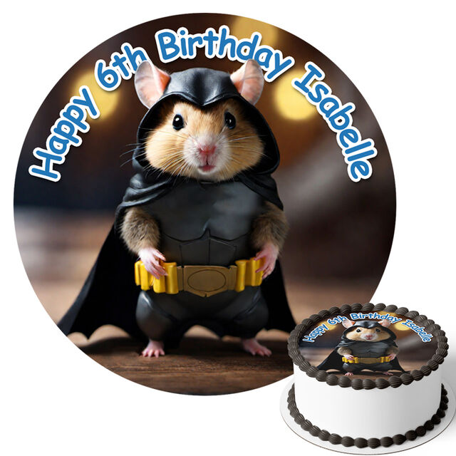 Bat Hamster (Round Cake Topper)