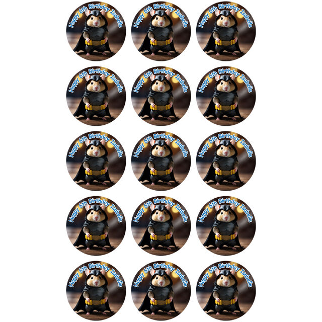 Bat Hamster(Cupcake Toppers)