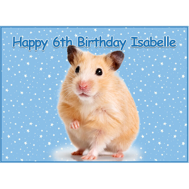 Hamster(Rectangle Cake Topper)