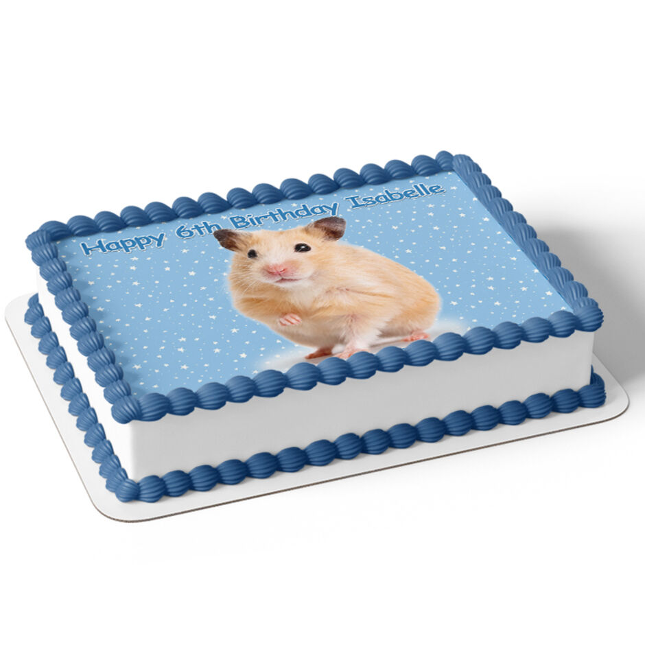 Hamster-Personalised-Rectangle-Edible-Cake-Topper-Blue-a