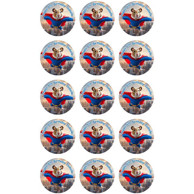 Super Hamster (Cupcake Toppers)
