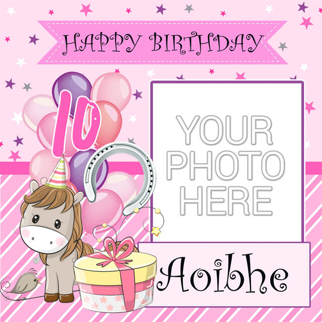 Cute Horse (Square Cake Topper)