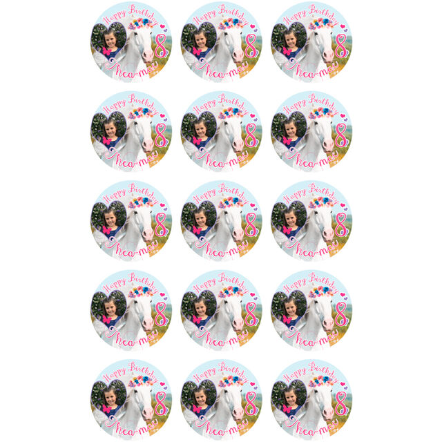 Horse + Photo (Cupcake Toppers)