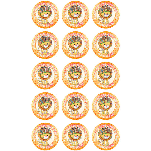 Cute Lion (Cupcake Toppers)