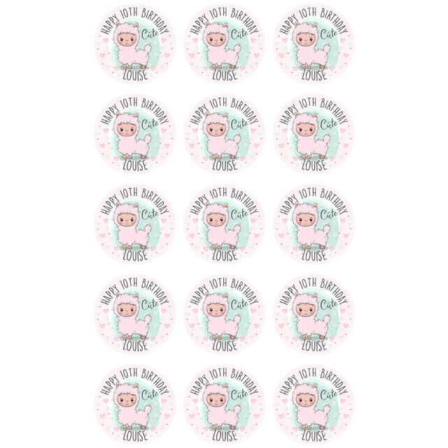 Llama (Cupcake Toppers)