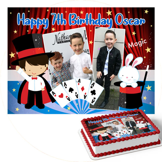 Magic + Photo (Rectangle Cake Topper)