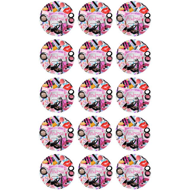 Makeup (Cupcake Toppers)