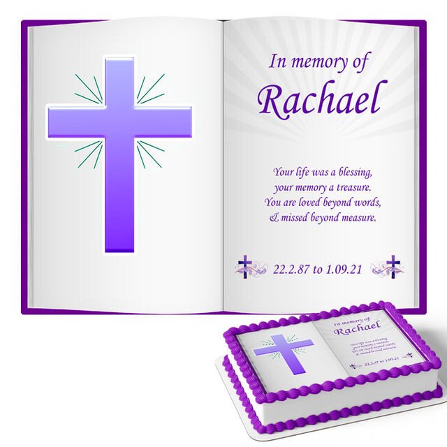 Memorial (Rectangle Cake Topper)