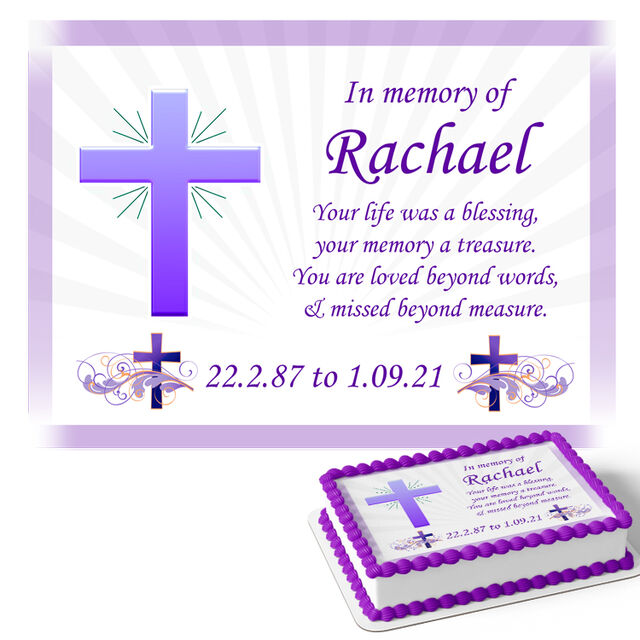 Memorial (Rectangle Cake Topper)
