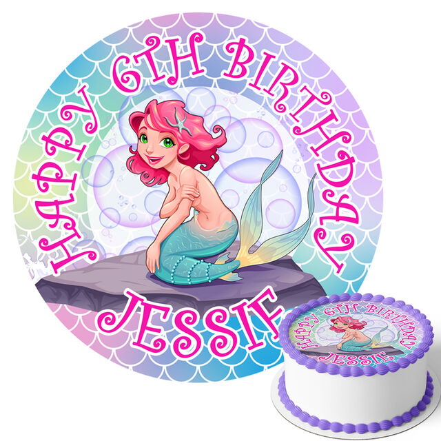 Mermaid (Round Cake Topper)