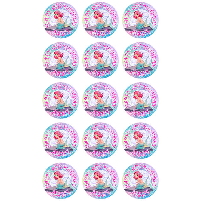 Mermaid + Dolpin (Cupcake Toppers)