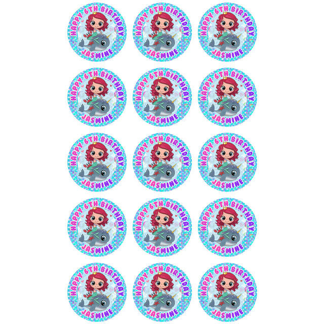 Mermaid + Whale (Cupcake Toppers)