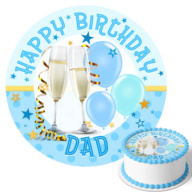 Champagne (Round Cake Topper)