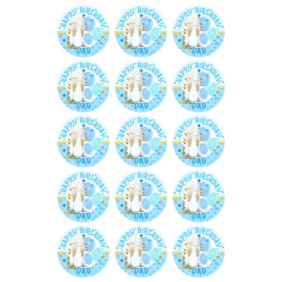 Champagne-Personalised-Round-Edible-Birthday-Cup-Cake-Toppers