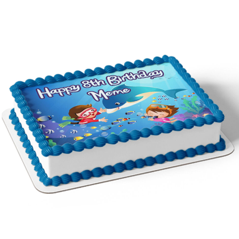 Ocean-Personalised-Rectangle-Edible-Cake-Topper-Cake-View