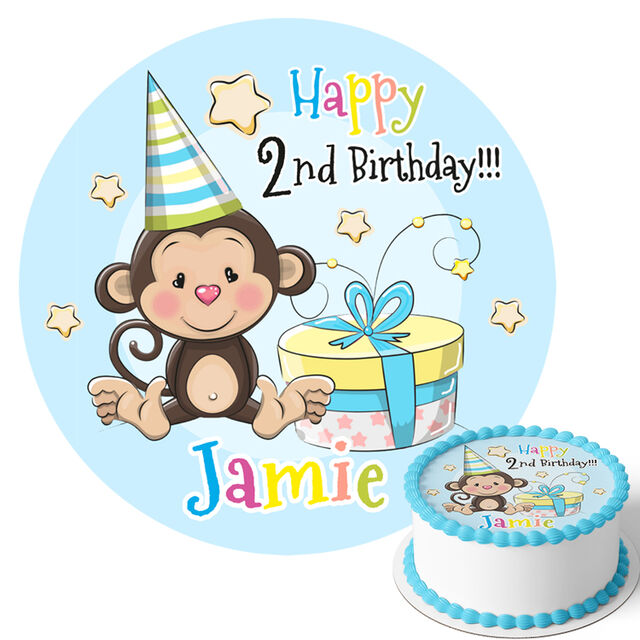 Monkey (Round Cake Topper)