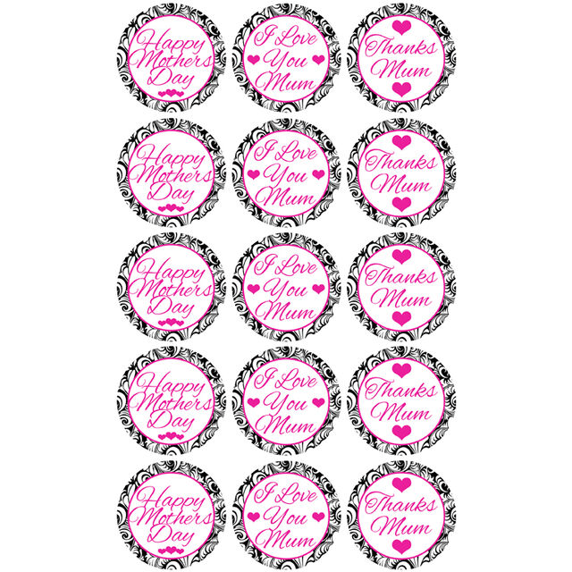 Mothers Day (Cupcake Toppers)