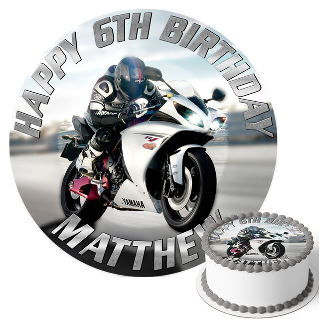 Motorbike (Round Cake Topper)