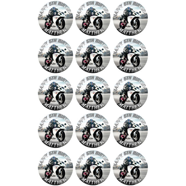Motorbike (Cupcake Toppers)