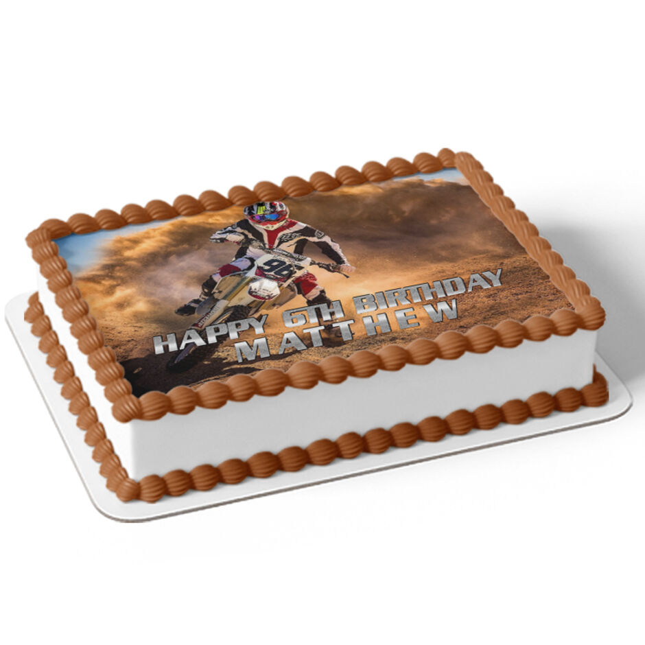 Motorcross-Personalised-Rectangle-Edible-Cake-Topper-Cake-View-b