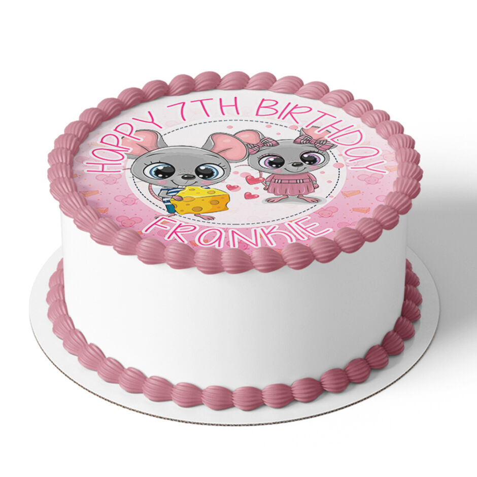 Mouse-Personalised-Round-Edible-Cake-Topper-Cake-View