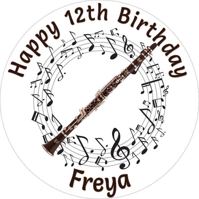 Clarinet (Round Cake Topper)