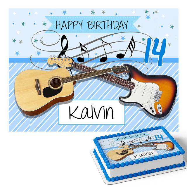 Guitar (Rectangle Cake Topper)
