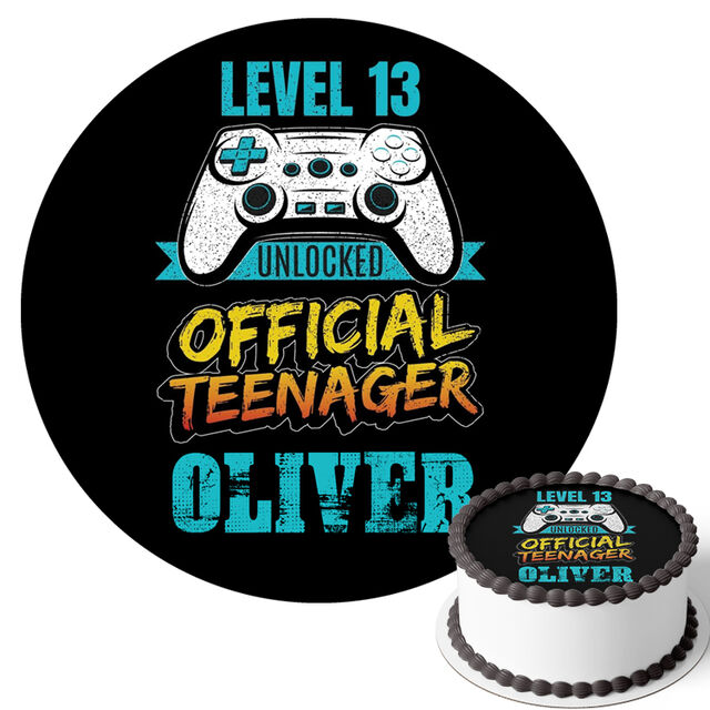 Official Teenager (Round Cake Topper)