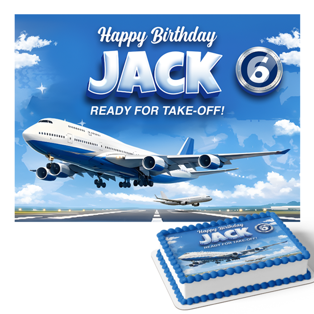Air Plane (Rectangle Cake Topper)
