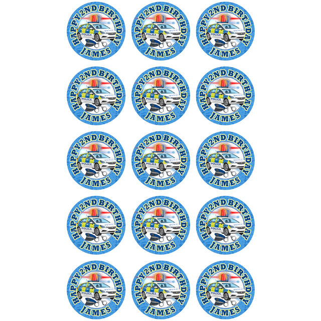 Police (Cupcake Toppers)