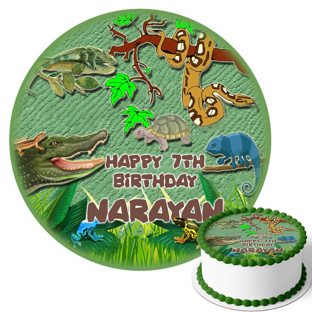 Reptile (Round Cake Topper)