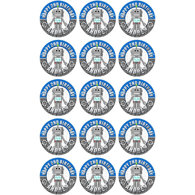 Robot (Cupcake Toppers)