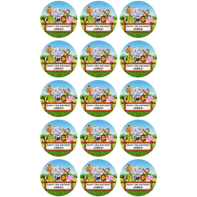 Safari Animals (Cupcake Toppers)