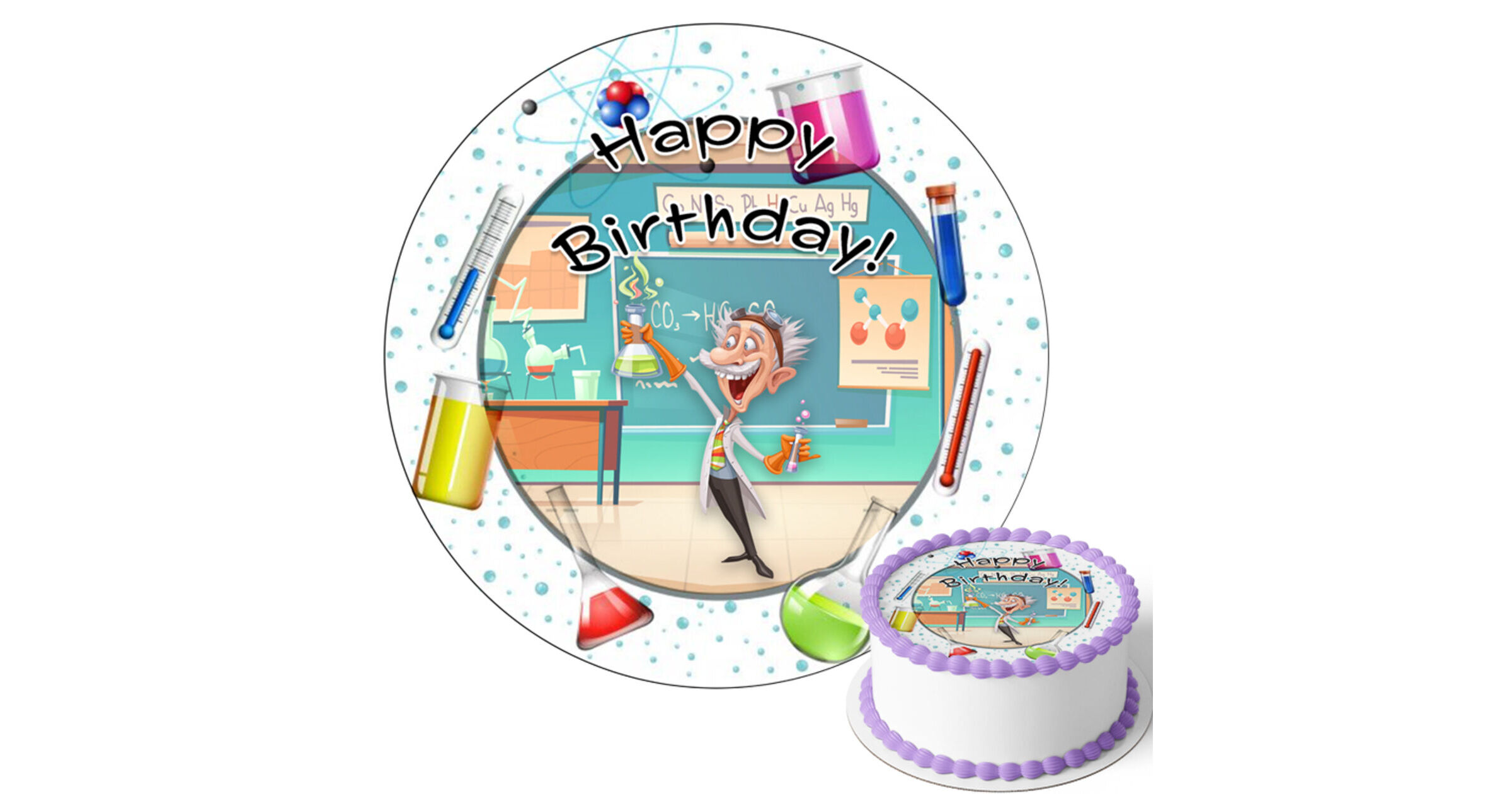 Science (Round Cake Topper)