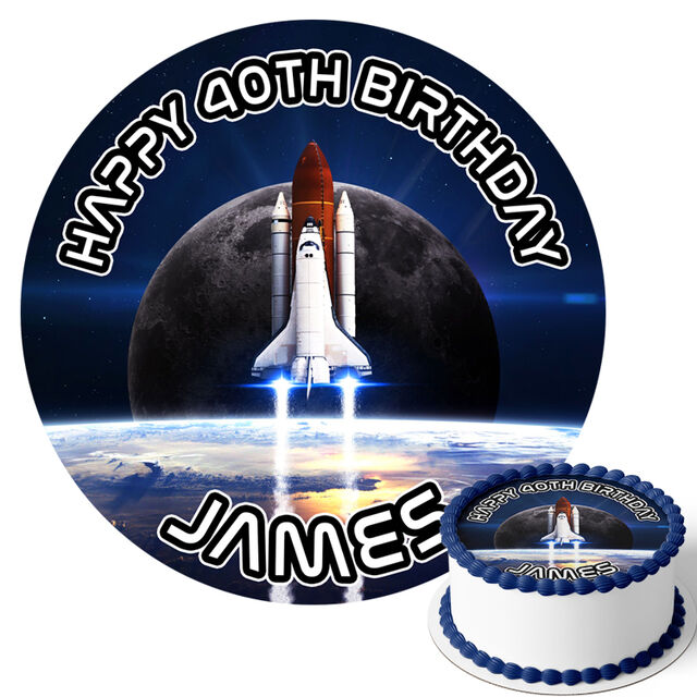 Space Shuttle (Round Cake Topper)
