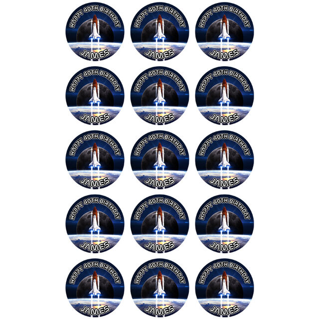 Space Shuttle (Cupcake Toppers)