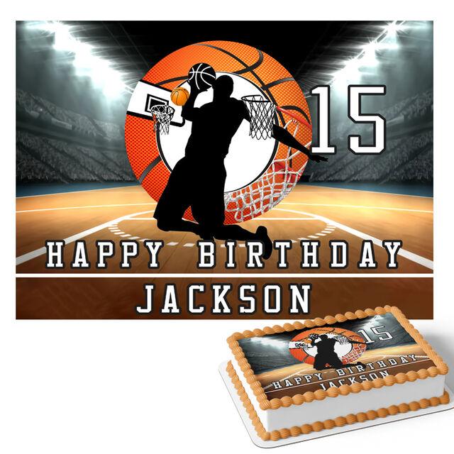 Basket Ball (Rectangle Cake Topper)