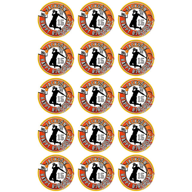 Basket Ball (Cupcake Toppers)
