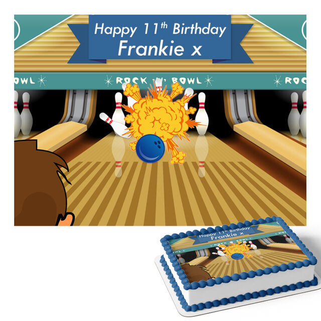 Bowling (Rectangle Cake Topper)