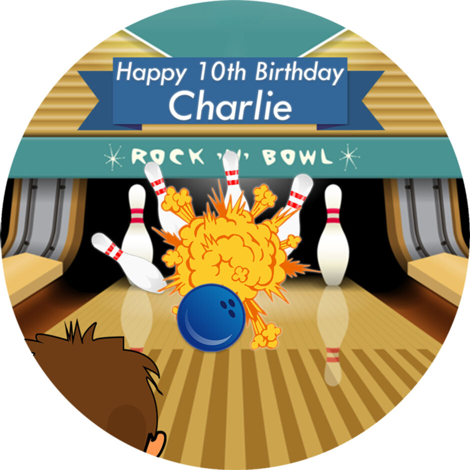 Bowling-Personalised-Round-Edible-Cake-Topper-b