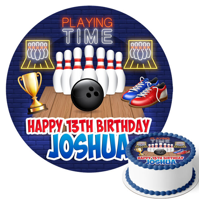 Bowling (Round Cake Topper)